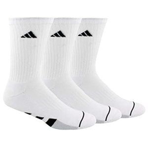 ADIDAS MEN'S CUSHIONED MOISTURE WICKING SOCKS